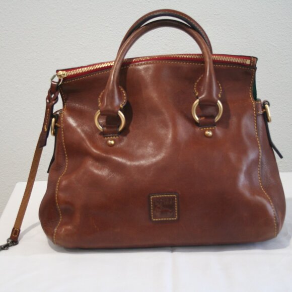 Dooney & Bourke Handbags - Dooney & Bourke Brown Florentine Vacchetta Leather shoulder Bag
